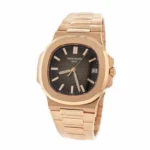 Super Clone Patek Philippe Nautilus Chronograph 5980/1R-001 40mm Black-Gray Dial Rose Gold