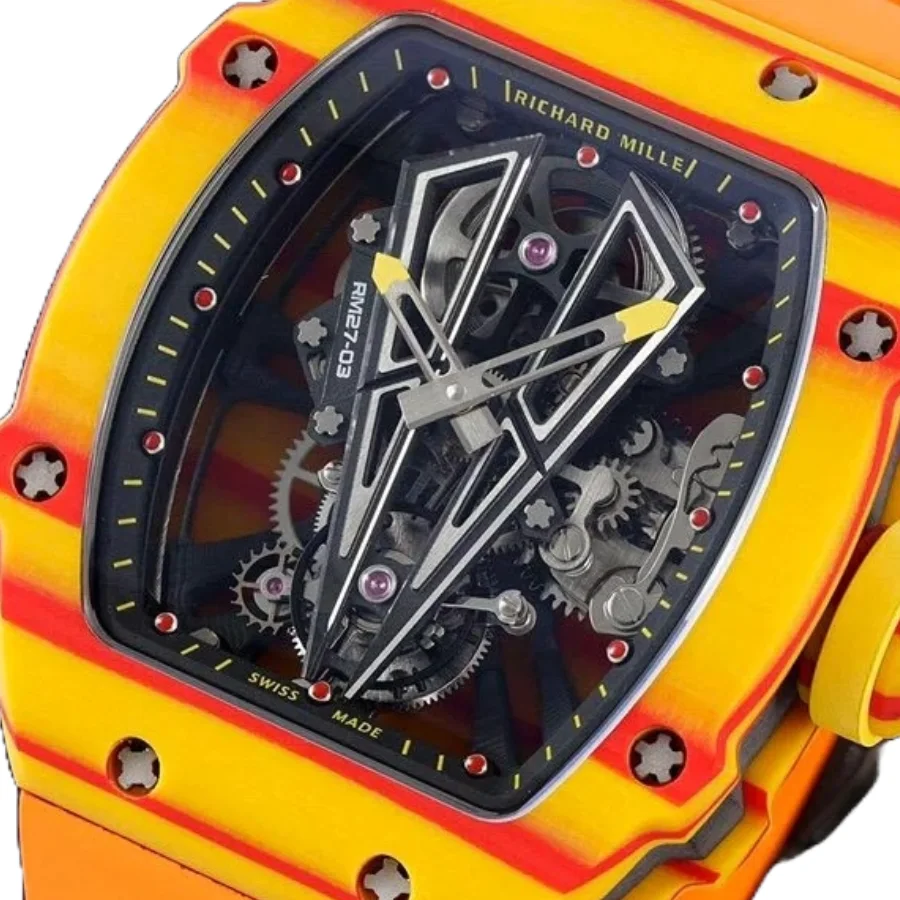 Super Clone Richard Mille RM 27-03 Richard Mille Rafael Nadal Shock Resistance 42mm Carbon